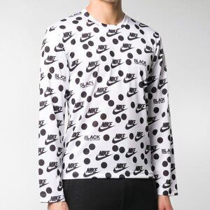 BNWT AW20 COMME DES GARCONS BLACK x NIKE LS TSHIRT JERSEY S